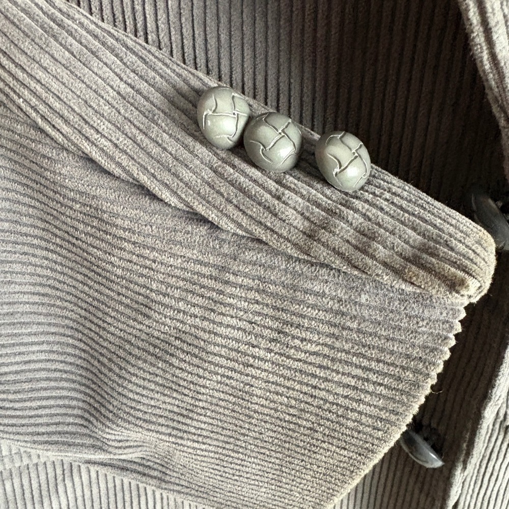 Jordache Mens 42R Gray Corduroy Blazer Jacket Button Up Sport Coat - Picture 5 of 6